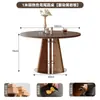 2026 Nuevo Estilo Vintage Sala de Estar Mesa de Comedor de Pizarra Mesa de Comedor Redonda de Diseño para el Hogar con Sillas