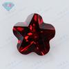 Gema Huagang Rojo Granate Pentagonal Flor de Ciruelo Circonita Piedra Desnuda Gran Rojo Gema Artificial Anillo Haoshi