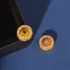 Accesorios Antiguos de Oro, Cuentas Espaciadoras Flor Tesoro, Cuentas Espaciadoras Caladas Filigrana Azul Quemado, Accesorios para Pulseras y Collares Estilo Chino Nuevo al por Mayor