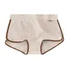 5383 # Estilo Hong Kong Bloques de Color Estilo Deportivo Niña Clase A Jacquard Algodón Talla Grande Boxer Briefs 10A Entrepierna Probiótico Cintura Media