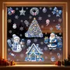 Adesivos de Natal Amazon Floco de Neve de Inverno Boneco de Neve Adesivos Eletrostáticos Criativos Azul Papai Noel Adesivos para Vidro