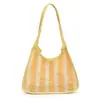 Bolso de Hombro para Mujer Estilo Coreano Ins Bolso Tejido a Rayas Gran Capacidad Bolso de Hombro para Debajo del Brazo para Mujer Bolso de Moda para el Trabajo para Mujer