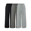 Venta al por mayor de ropa para mujer estilo europeo y americano transfronteriza, línea de estilo de vida relajado, cordón elástico, pantalones casuales anchos y fluidos, pantalones de chándal