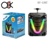 Spot de Fábrica 30W Alta Potência Alto-falante Bluetooth 12 polegadas Bt-1207 com Luzes Coloridas Incríveis e Microfone Sem Fio