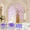 Campanillas de viento acrílicas para manualidades, accesorios decorativos, cadena de conchas terminada, cortina colgante, piezas redondas, cortina de puerta hecha a mano, accesorios de partición y materiales