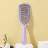 Nuevo Peine de Masaje de Arco Curvo Grande Portátil Peine de Costillas para Cabello Rizado Autolimpiante Peine Hueco Peine para el Cabello del Hogar para Mujeres