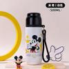 Termo Disney para Niños de Acero Inoxidable 304 para Estudiantes de Primaria, Tapa de Doble Uso, Botella de Agua Linda y Elegante