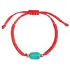 Pulsera Turquesa del Año del Caballo, Estilo Sencillo DIY Modelo Estudiante, Pulsera Ajustable de Hilo Rojo para el Año de Nacimiento
