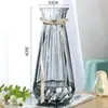 Jarrón de Cristal Creativo Europeo Transparente Colorido Hidropónico Planta Pothos Lirio Florero Decoración Sala de Estar