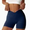 Shorts de Yoga Europeus e Americanos para Uso Externo Elástico Cintura Alta Corrida Fitness Justo Bumbum de Pêssego Sem Costura Shorts Esportivos para Mulheres
