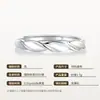 Anéis de Casal Mobius S925 Aliança Lisa Anel Masculino de Moissanita Feminino Nicho Exquisito Luxo Leve Acabamento de Alta Qualidade