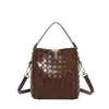 Bolso de Cubo Tejido de Alta Gama para Mujer 2026 Nuevo Bolso de Hombro Casual Bolso de Mano Versátil para el Trabajo Bolso Cruzado
