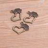 Nuevo Producto 2 Colores DIY Accesorios de Joyería de Aleación Blanco Ángel Recorte Corazón Colgante Colgante 20*22mm
