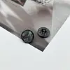 Botão de Combinação de Resina com Padrão de Concha Imitação e Metal de 1,15cm, Botão Redondo de Duas Peças com Base Alta para Camisas e Cardigans Masculinos