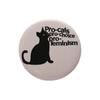 Comércio exterior mais vendido formato de gato redondo de desenho animado lata broche ins personalidade letras distintivo acessórios