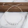 Collar de Ojo de Gato Plateado con Gradiente Cepillado del Mismo Estilo de la Tienda de Oro Puzuo para Mujer, Moda de Nicho de Lujo Ligero con un Toque de Alta Gama, Cadena para la Clavícula