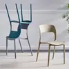 Silla de Plástico Engrosada con Respaldo para Uso Doméstico, Silla de Comedor, Silla de Ocio, Taburete Apilable para Uso Comercial en Restaurantes, Silla de Repuesto para Sala de Estar