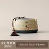 Cenicero de cerámica estilo chino color rojo pedernal para oficina, hogar, mesa de café, restaurante, decoración de mesa de té, cenicero pequeño
