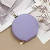 Estilo Japonés y Coreano Estilo Fresco Cuero PU para Mujer Monedero Redondo con Cremallera Estilo INS Portátil Redondo Mini Bolso Colgante Estuche para Tarjetas Estuche para Llaves