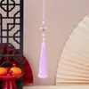 Pingente de Borla para Espada com Nó de Bambu Estilo Antigo Pingente de Bolsa DIY Nova Decoração Estilo Chinês Hanfu Pingente de Marcador de Página