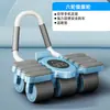 Nueva Rueda Abdominal de Seis Ruedas para Fitness, Rueda Abdominal Portátil para Casa, Soporte para Codos, Equipo Inteligente de Entrenamiento de Músculos Abdominales con Rebote Automático