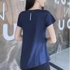 Camiseta deportiva de verano para mujer, nueva, de manga corta, de longitud media, adelgazante, transpirable, para exteriores, para yoga y fitness.