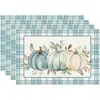 Manteles individuales de lino Amazon Otoño Acción de Gracias Transfronterizos para Decoración de Fiesta Festiva en Sala de Estar Comedor del Hogar Banderines de Mesa Personalizados