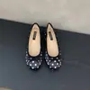 Sapatilha Plana Estilo Francês Bolinhas Pretas Estilo Coreano Sapatos Femininos Primavera/Verão 2026 Sapatos Mary Jane com Laço