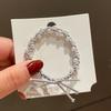 Estilo coreano ins simples elegante artificial trançado Pérola elástico de cabelo faixa de cabelo alta elástica corda de cabelo corda de cabelo acessórios de cabelo atacado