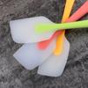 Raspador de silicona integrado pala resistente a altas temperaturas espátula para pastel y crema raspador mezclador para turrón y galleta de copo de nieve borrador