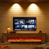 Chimenea Electrónica Minimalista Estilo Europeo con Altavoz Bluetooth, Artículo Decorativo Europeo y Americano para Sala de Estar, Adorno Calefactor para Habitación, Venta al por Mayor, Atomizador, Sensación de Internet