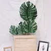 Planta Verde Artificial Hoja Individual de Monstera para Decoración de Hogar Interior, Pared de Plantas, Arreglo Floral de Boda, Hoja de Monstera Artificial