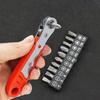 36 Dente Bidirecional Mini Batch Ratchet Chave Handle Chave de fenda Hex Torx Batch Socket Wrench
