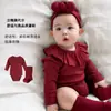 Ropa de Algodón Puro, Mono Elegante para Bebé de Primavera y Otoño, Body de Una Pieza, Delgadito de Manga Larga, Lindo Conjunto para Bebé