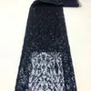 Bordado de lentejuelas de industria pesada tela de malla con lentejuelas bordado tridimensional tela de bordado patrones geométricos adecuado para ropa formal ropa de actuación
