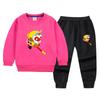 Conjunto de Dos Piezas con Sudadera y Pantalón de Chándal para Niño Rey Mono Moda Otoño Moda Primavera y Otoño Infantil Deportivo