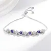 Tk Live Venta Caliente Transfronteriza Popular Europeo y Americano Exquisito Lujo Diamante de Color Cristal Simple Completo Diamante Circonita Pulsera Joyería de Mano