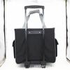 Bolsa de Arrastre Acolchada Personalizada por el Fabricante Rombo Acolchado Máquina de Coser Bolsa de Cosméticos Bolsa de Viaje para Exportación Bolsa de Carrito Negra