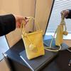 Bolsa para Celular Pebbled Estilo Estrangeiro Cor Doce 2025 Nova Verão Mini Bolsa Pequena Bolsa de Caminhada Bolsa de Ombro Único Transversal