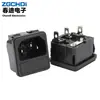 Suministro AC-02 tipo tarjeta producto enchufe de palabra 10A/250V producto palabra con enchufe de alimentación con interruptor toma AC 2 en 1