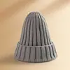 Novos Chapéus de Tricô Transfronteiriços para Outono e Inverno com Logo Personalizado, Chapéus Pontudos, Chapéus de Lã para Homens e Mulheres, Chapéus Quentes para Outono e Inverno com Aba Reta