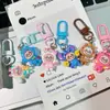 Hebilla de Color Nuevo Llavero Labubu Linda Chica de Dibujos Animados Vestida Colgante de Corazón de Dibujos Animados Accesorios para Estudiantes