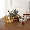 Alta qualidade Golden Swan garfo colher terno vintage textura de metal Swan colher decoração requintado requintado relevo design louça
