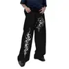 Pantalones casuales de moda hip-hop de alta calle transfronterizos de AliExpress para hombre, ajuste holgado de verano, estilo de pierna recta de nicho, en stock, pantalones largos versátiles