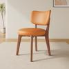 Silla de Comedor de Madera Maciza para Uso Doméstico, Silla Moderna Estilo Crema con Cojín Suave, Taburete de Comedor, Silla de Comedor con Respaldo de Lujo Ligero para Reuniones de Hotel para Adultos