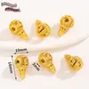 Chapado en Cobre con Oro Real Estilo Chino Oro Antiguo Gota de Aceite Aleación Espaciadores Huecos Cuentas Sueltas Accesorios para Pulseras DIY Materiales