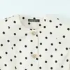 Ins Transfronterizo Europeo y Americano 2026 Nueva Moda Elegante Blazer para Mujer de Botón Único con Lunares Botón Irregular Manga Enrollada