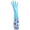 Luvas de Lavar Louça para Mulheres Impermeáveis PVC Forradas com Lã Inverno Cozinha Duráveis Roupas de Lavar Louça Borracha Doméstica Espessadas Tarefas Domésticas
