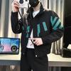 Marca da moda versão coreana de explosões gola alta rufião bonito jaqueta rede vermelha frita jaqueta masculina casaco de trabalho masculino primavera e outono inverno casaco acolchoado de algodão novo