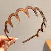 Nova Faixa de Cabelo com Padrão Pied-de-Poule na Cor Café 2025 para Mulheres, Faixa de Cabelo Atmosférica Estilo Coreano para Outono e Inverno, Acessório de Cabelo para Uso Diário